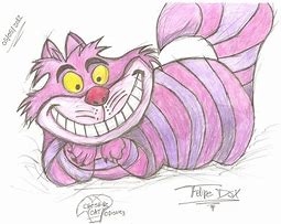 Image result for Alice and Wonderland Cat Drawings
