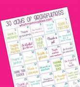 Image result for 30-Day Gratitude Challenge Printable Calendar