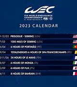 Image result for fia world endurance championship 2023 calendars