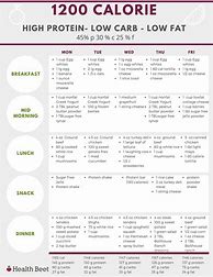 Image result for 1500 Calorie Low Carb Meal Plan Printable
