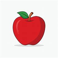 Image result for Dark Red Apple Cartoon