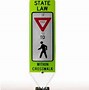 Image result for Yield to Pedestrians Sign Transparent