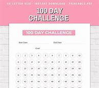 Image result for 100 Day Challenge Chart per Week