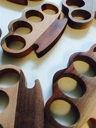 Image result for Brass Knuckles Out of Wood