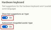Image result for Hardware Keyboard Settings