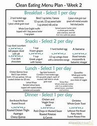 Image result for Simple Clean Eating Meal Plan