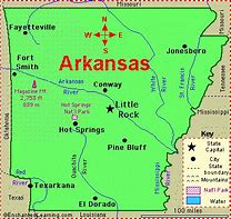 Image result for Political Map of Arkansas
