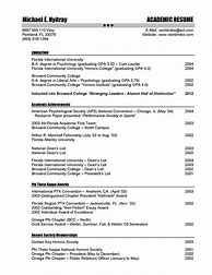 Image result for Academic Resume