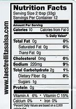 Image result for Jar of Salsa Nutrition Facts