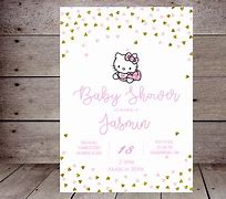 Image result for Hello Kitty Baby Shower Invitations Printable