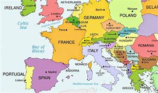 Image result for europe map with capitals