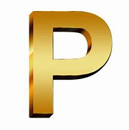 Image result for Small Letter P in Gold