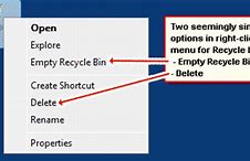 Image result for Delete Recycle Bin