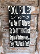 Image result for Pool Rules Sign