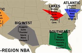 Image result for NBA East vs West Map