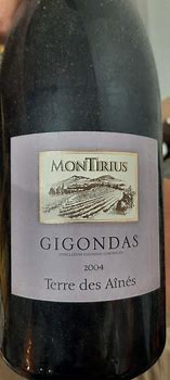 Image result for Montirius Gigondas Terres Aines