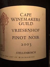 Image result for Vriesenhof Pinot Noir Cape Winemakers Guild Clone 777