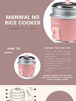 Image result for Manwal Ng Rice Cooker Tagalog