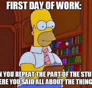 Image result for First Day of Year Work Meme