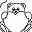 Image result for Bear with Heart Coloring Page