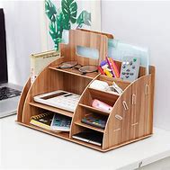 Image result for Wooden Desk Organiser