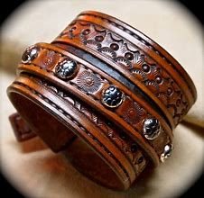 Image result for Leather Cuff Bracelets