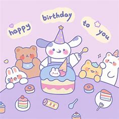Pin by 小小燕 on Animal | Happy birthday posters, Cute little drawings, Cute happy birthday
