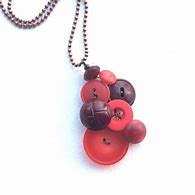 Image result for Red Button Necklace
