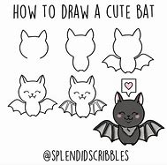 Image result for Easy to Draw Halloween Bat