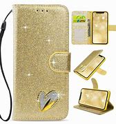 Image result for iPhone XR Black N Gold Wallet Case