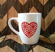 Image result for Valentine Coffe Cups and Mugs with Cricut