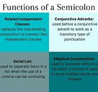 Image result for Function of Semicolon