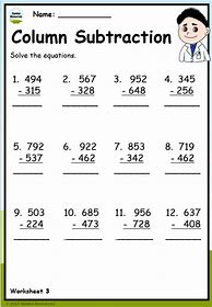 Image result for 5th Grade Math Subtraction Worksheets