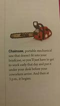 Image result for Chainsaw Safety Meme
