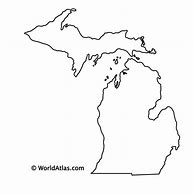 Image result for Michigan Blank Outlines Map
