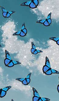 Image result for Blue Butterflies iPhone Wallpaper