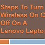 Image result for Turn Wireless On Lenovo Laptop