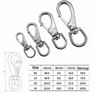 Image result for Spring Snap Hook M7 Size in Inches