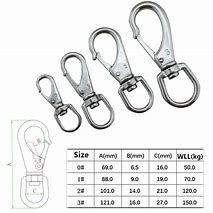 Image result for Spring Snap Hook M7 Size in Inches