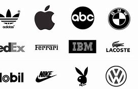 Image result for Black and White Logo Names