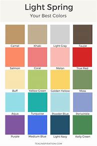 Image result for Spring Color Chart