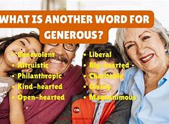 Image result for Another Word for Generous