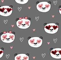 Image result for Cute Cartoon Valentine's Panda