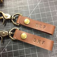 Image result for Leather Lanyard Keychain