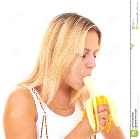 Woman Eating Bananas