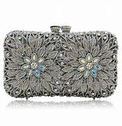 Image result for Forest Green Triple Flower Crystal Rhinestone Clutch