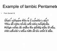 Image result for Iambic Pentameter Examples Poems