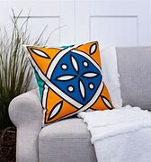 Image result for Blue and Orange Throw Pillows