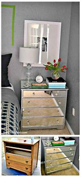 Image result for DIY Mirrored Nightstand