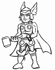 Image result for Thor Cartoon Coloring Pages